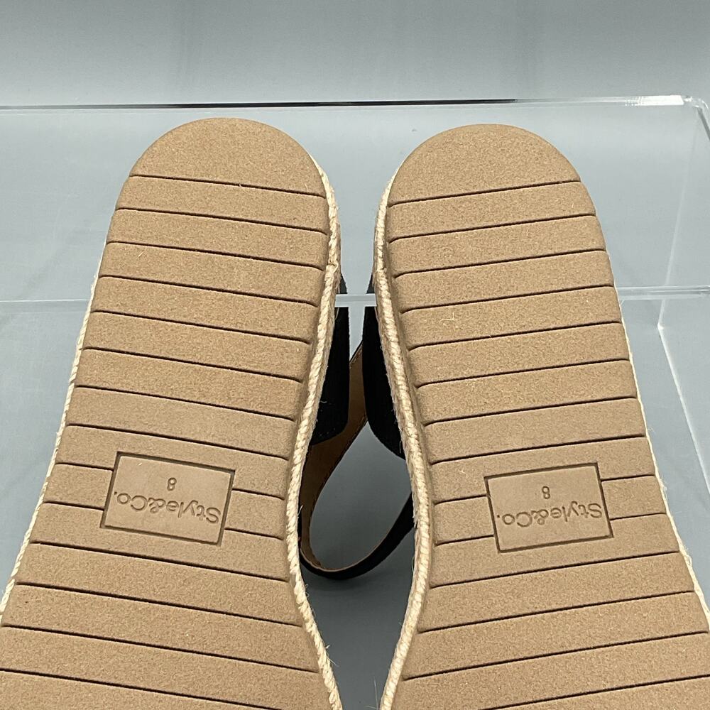 NEW Style & Co Women’s Peggyy Ankle Strap Espadrille Flat Sandals Black Size 8M - Picture 9 of 10